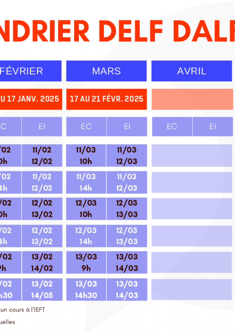 CALENDRIER 2025
